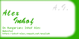 alex inhof business card